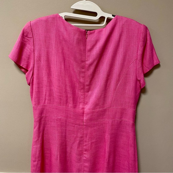 Willow Glenn Sz 12 Pink Linen Barbie Dress 👗 GUC Bow Front - Picture 6 of 6